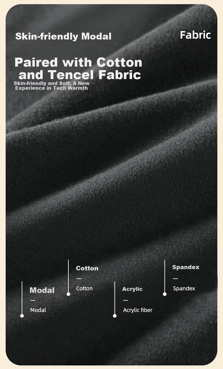 MiiOW 60S Cotton Modal Men's Half Turtleneck Base Shirt Black XL 6
