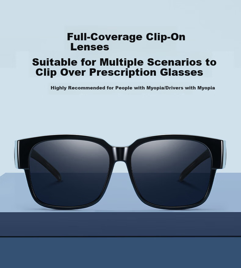Jimmy Orange Unisex Trendy Clip-On Sunglasses UV Protection Polarized Driving Glasses for Men and Women 11