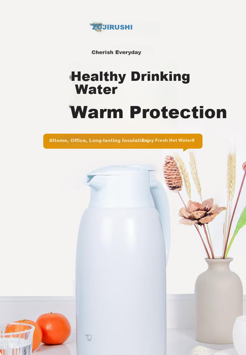 ZO JIRUSHI Stainless Steel Insulated Thermos Large Capacity Portable Electric Kettle Home Hot Water Flask KA20 1