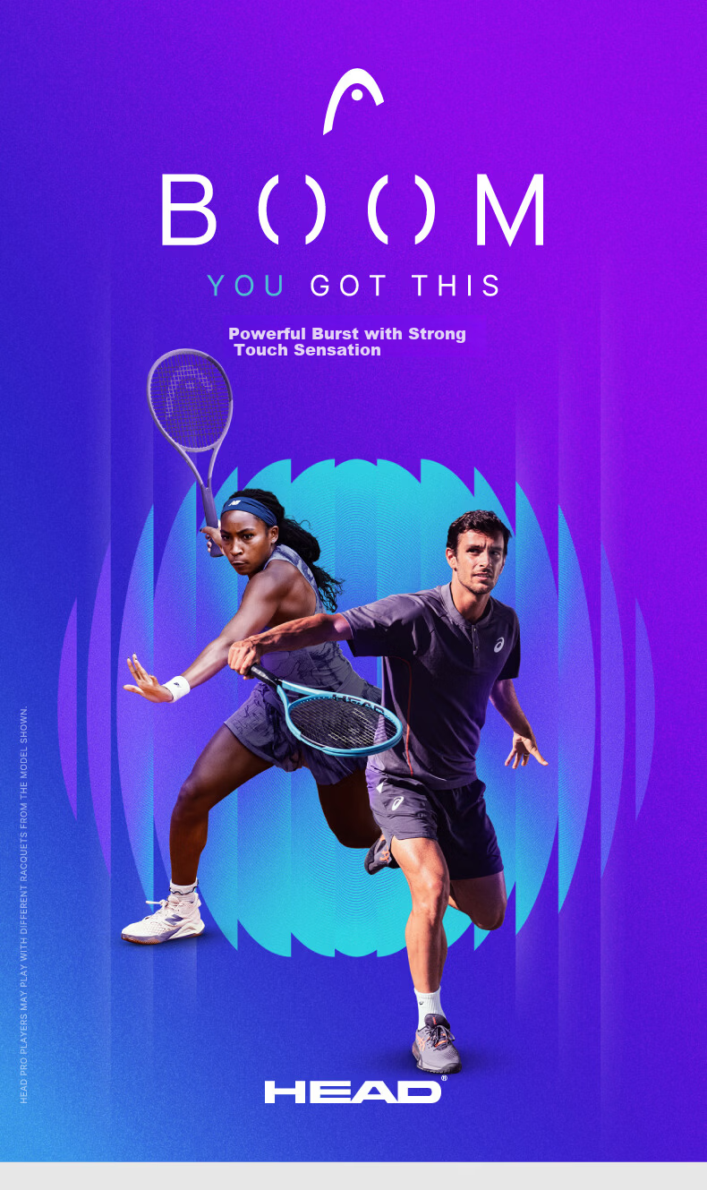 HEAD Tennis Racket BOOM 2026 Model Gauff Full Carbon Professional Unisex Racket 1