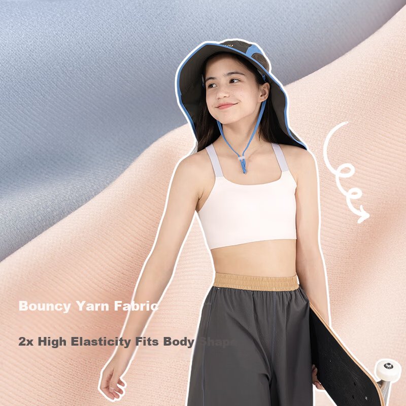 Like UU Girls' Middle School Sports Bra Waterdrop Back Development Period High School Youth Development Underwear