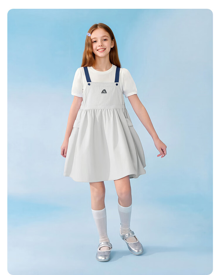Balabala Girls Dress Children's Summer Quick-Dry Workwear Dress 2025 Large Kids [Mall Same Style] 202225111051 17
