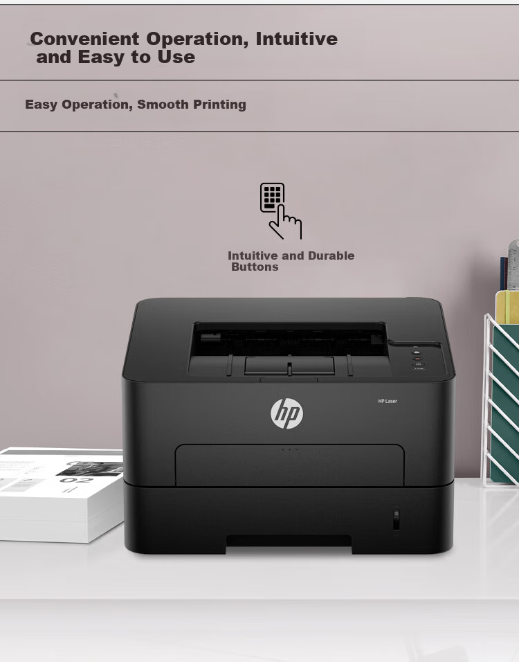 HP 301dn Commercial Duplex Laser Printer Wired Network Sharing Printing Adhesive Copperplate Film Paper Printing Upgraded 1-Year Onsite Warranty 2