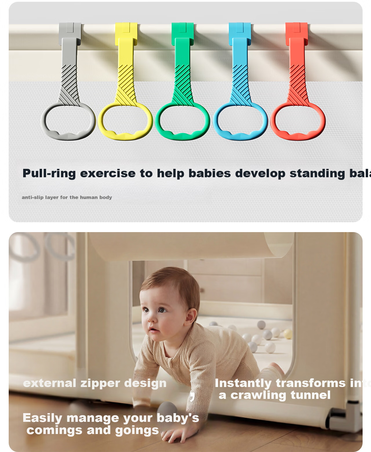 Manlong Baby Playpen Crawling Mat Floor Fence Children's Crawling Mat Protective Play Fence 1.8*2m 18