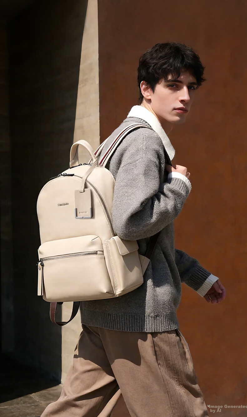 Xinxiuli Men's Light Luxury Backpack, 13-Inch Laptop Bag, Spring And Summer 2026 New Fashion Retro Lightweight Travel Backpack TM3 1