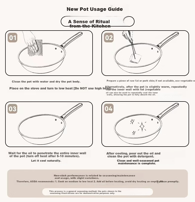 ASD 28cm Pure Titanium Non-Stick Frying Pan with Fluorine-Free Coating for Eggs, Steak, and Stir-Fry Compatible with Induction and Gas Stoves Z1 21