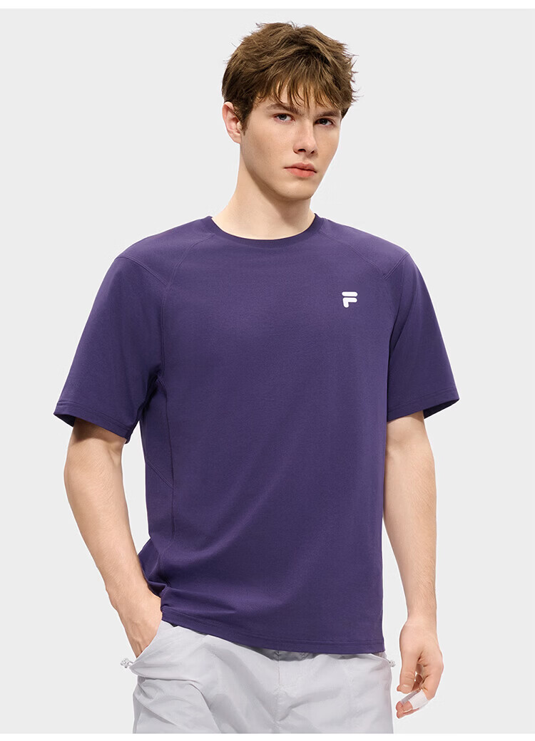 FILA Official Trendy Couple Knitted Dopamine Short Sleeve T-Shirt 26 Summer Quick-Dry Sports Tee 66