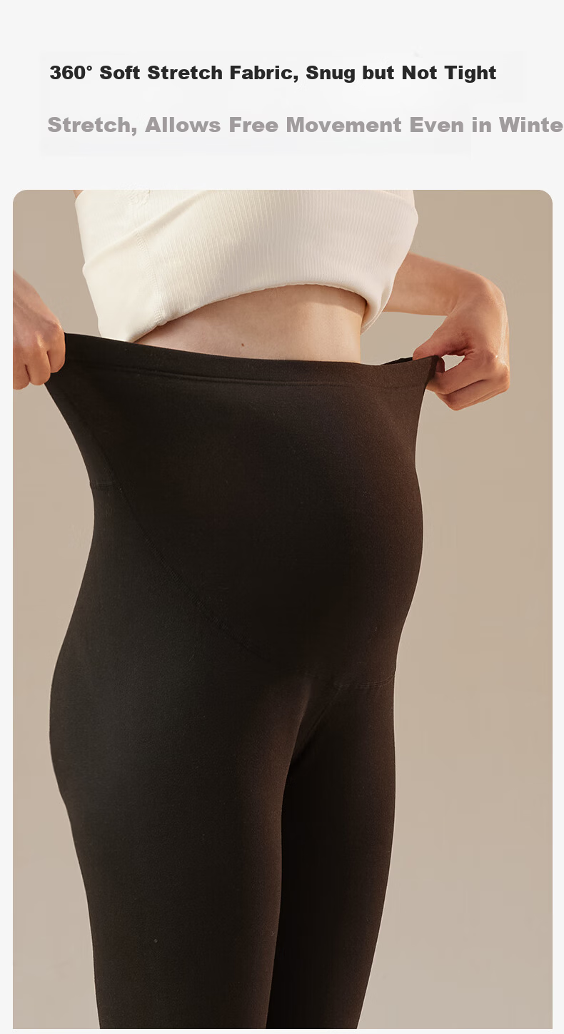 MiiOW A-Class Baby Grade Premium Maternity Thermal Leggings Women Autumn Winter Full Pregnancy Postpartum High Waist Thermal Pants 7
