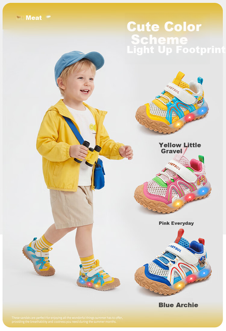 PAW PATROL Mesh Breathable Casual Shoes Soft Sole Versatile 2026 Summer New Kids Boys Girls Velcro Sports Sandals 4