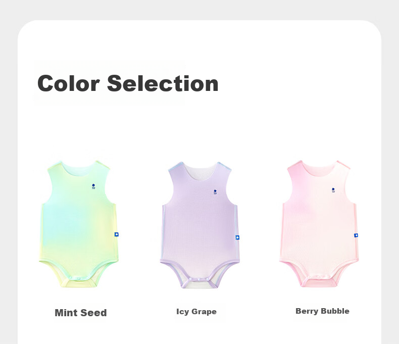 Babycare Natural Cool Adjustable Short Sleeve Triangle Romper Baby Bodysuit Moisture-Wicking Quick-Dry Jumpsuit Cloud White 73 9