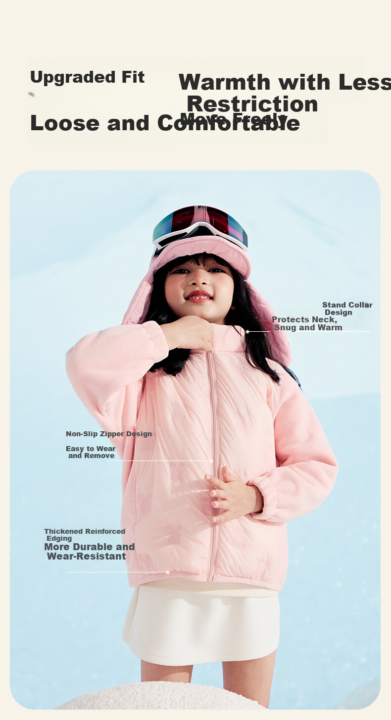 BOBDOG Children's Lightweight Down Jacket Boys and Girls Winter Outdoor Casual Warm Coat 2025 New Big Kids Outerwear 8