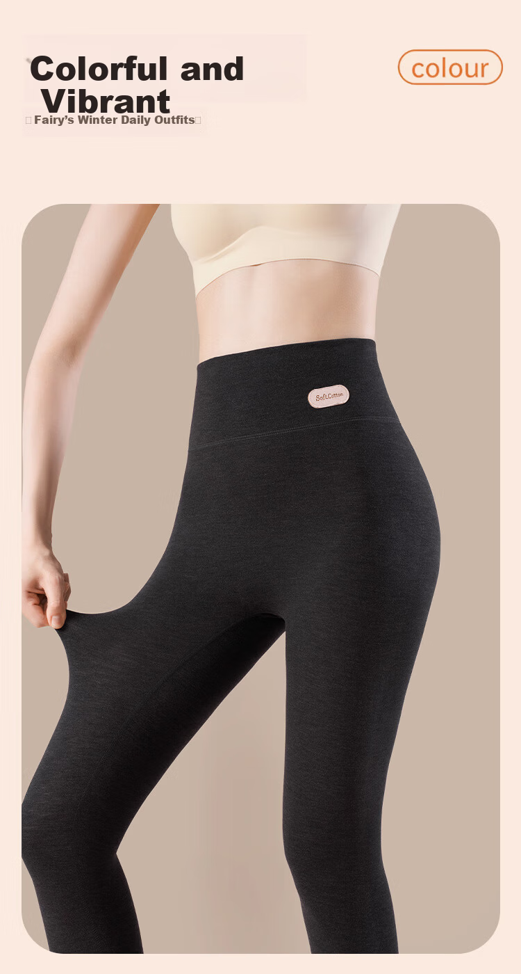 Tingmei 10A Antibacterial Cashmere Silk Thermal Leggings Women High Waist Tummy Control Hip Lift Autumn Seamless Inner Outer Wear 6