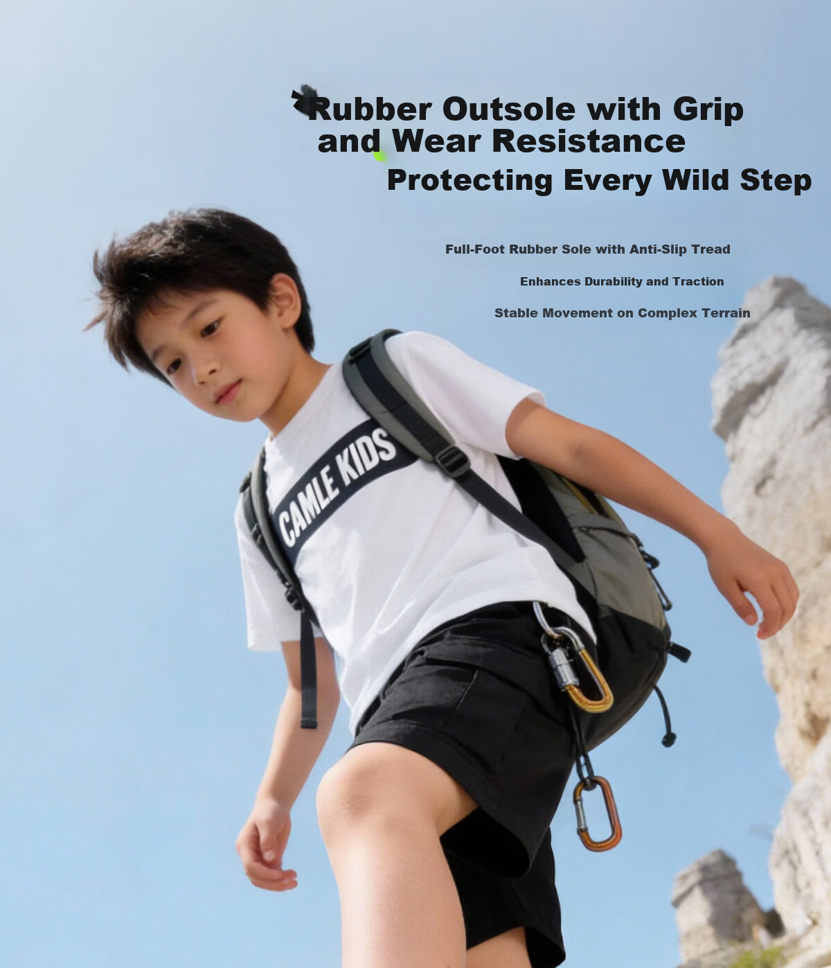 Camel Kids Hiking Shoes Spring Summer Creek Shoes Cute Outdoor Non-slip Toe Protection Sandals for Older Children and Parent-Child Models 8