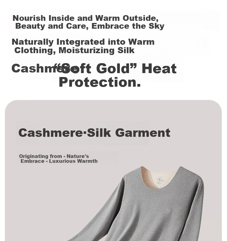 MiiOW Cashmere Men's Thermal Underwear, 10A Antibacterial Seamless Heat-Generating Autumn Top And Pants Set for Men, New Style 2026 8