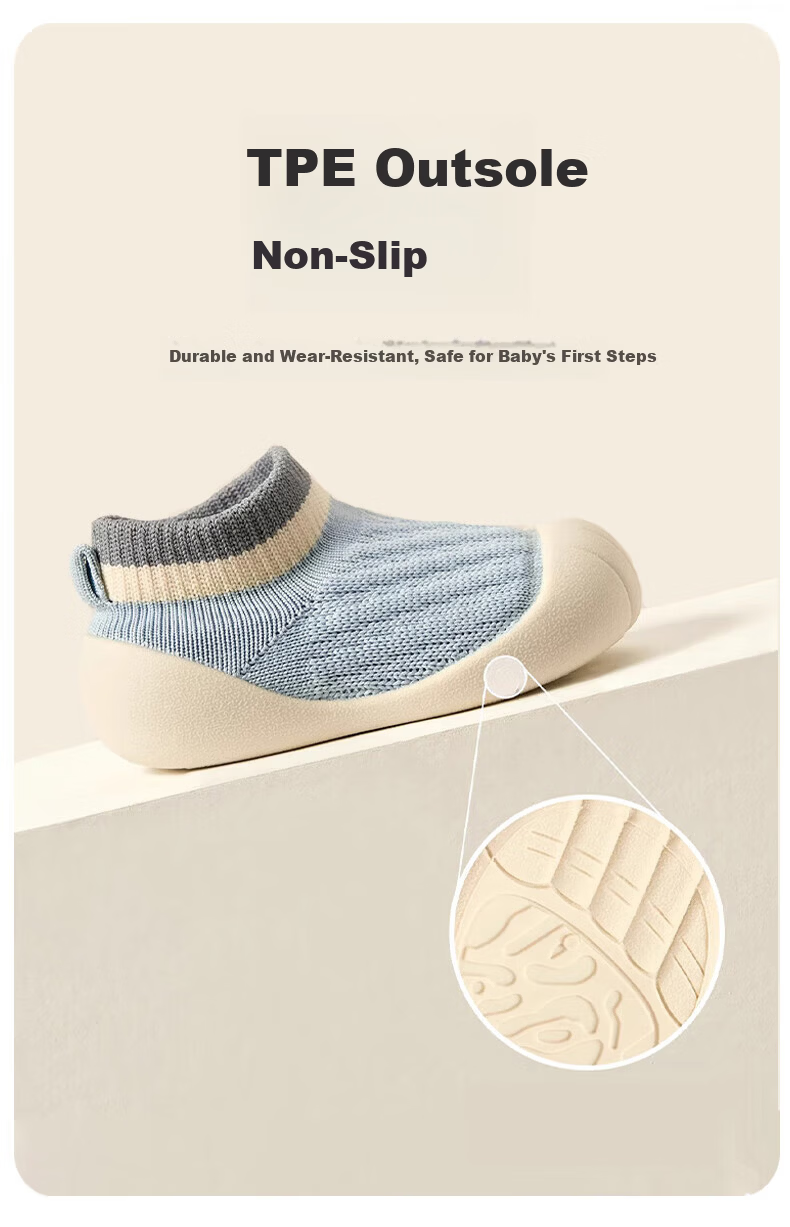 Aibaoshi Baby Floor Socks Spring And Autumn Infant Socks Toddler Walking Shoes Children's Cooling Pre-Walking Shoes Early Education Socks Yellow 12.5cm T146 6