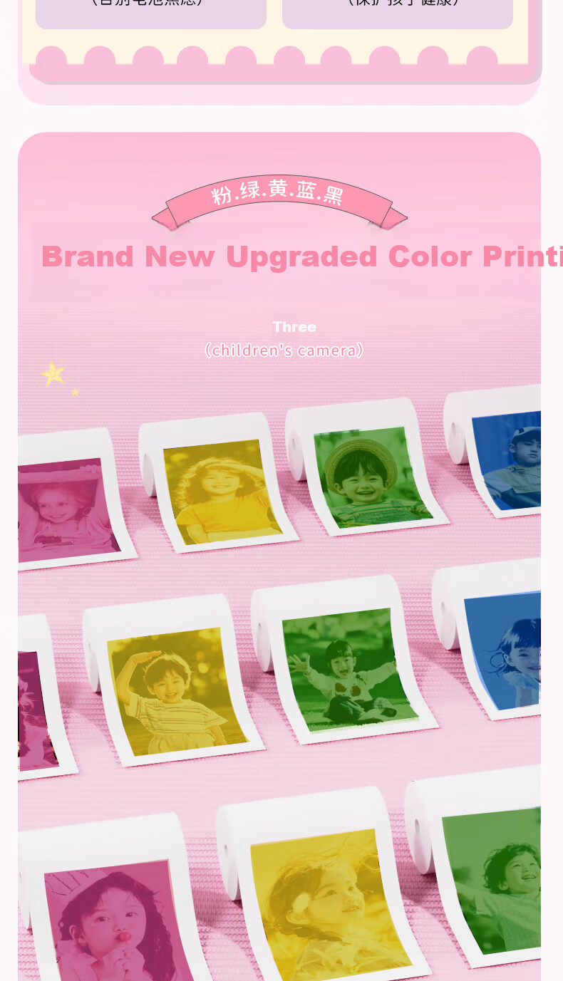 SANRIO Kuromi Color Instant Print Camera 2.4-inch HD Dual Lens Birthday Gift 5