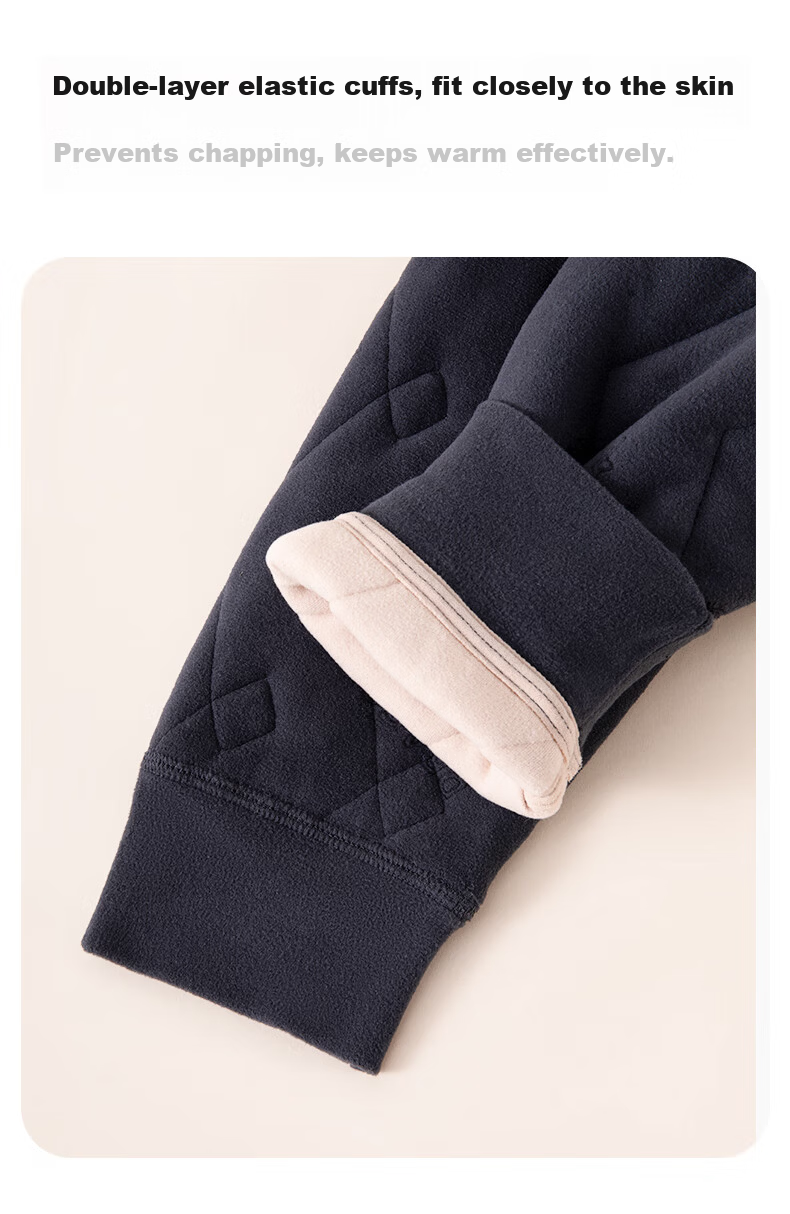 Modal School Uniform Essential [Wool Layer] Children's Thermal Pants Boys Three-Layer Thickened Autumn Winter Inner Wear Pants for Older Kids 20