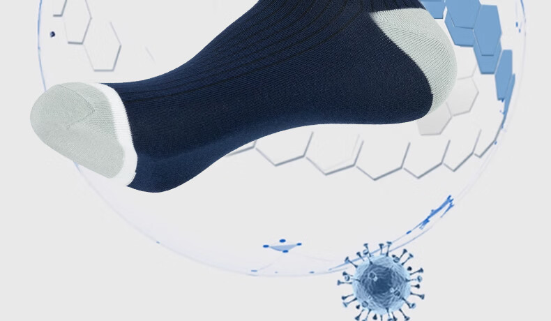 361° Business Cotton Socks Spring Summer New Men's Antibacterial Deodorant Mid-Calf Socks Black/4 Pairs One Size 8
