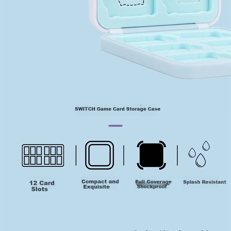 Jixiang Swtich OLED Protective Case, Game Console Cover, Moon Landing Plan Detachable Transparent Shockproof Hard Shell, Handheld Case with Direct Plug-In Base, Switch Protective Case 23