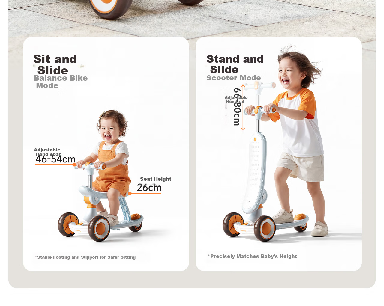 Manlong Kids Scooter 1-3-6-12 Years Old Baby Ride-On Balance Bike Blue 6