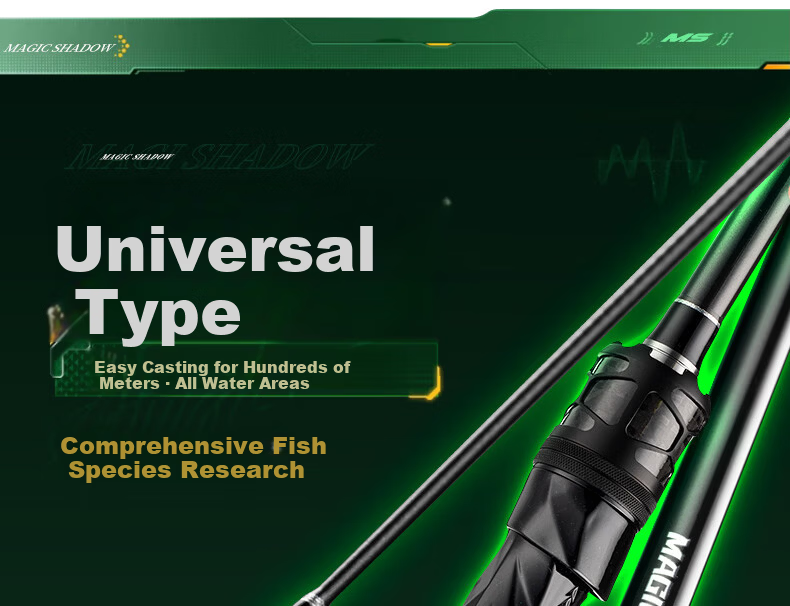 Witcher 2.28m Straight Handle Shadow ML Versatile Lure Fishing Rod Long Cast Bass Pike Fishing Pole Tackle 1