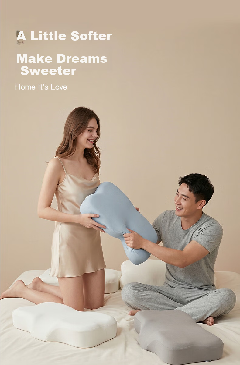 Minicute Memory Foam Cervical Pillow Bionic Butterfly Shape Neck Support Pillow Slow Rebound Side Sleep Pillow Core for Deep Sleep 5