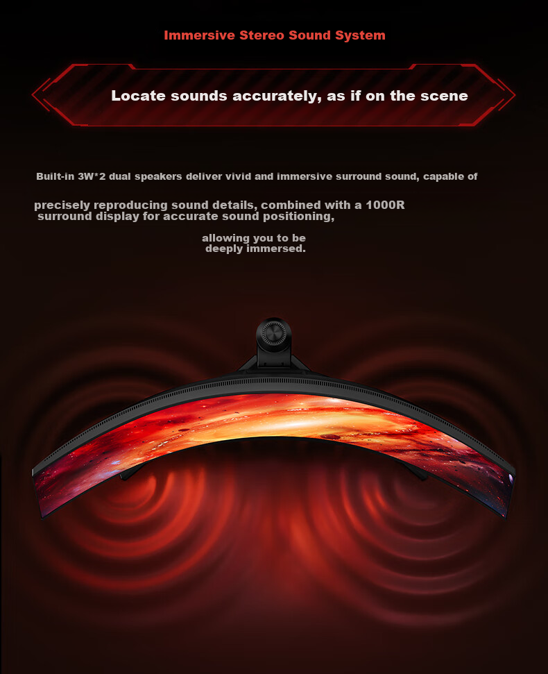 Hisense 34-inch Ultrawide Curved Monitor 240Hz 1000R Curvature Built-in Speakers HDR400 WQHD Gaming Screen 34G6K Ultra 10