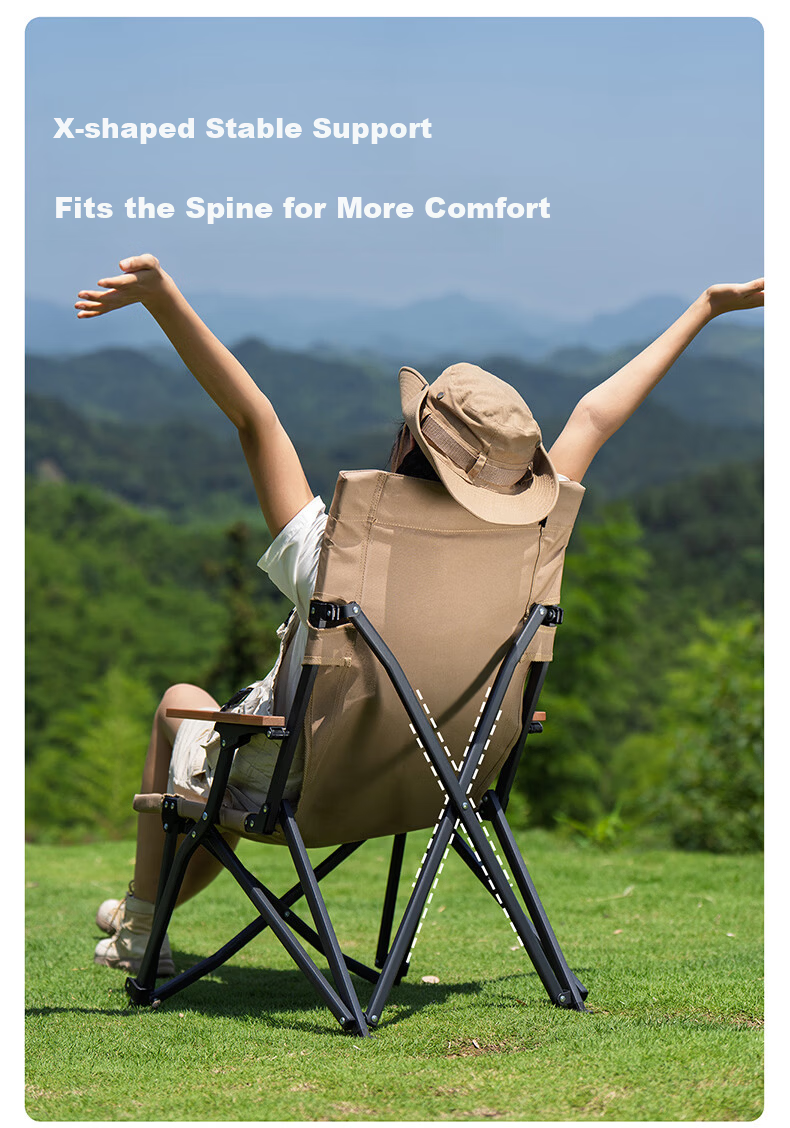 Shanfei Yunshu Sea Dog Chair Outdoor Folding Recliner Camping High Back Chair Nap Chair Fishing Beach Chair 3