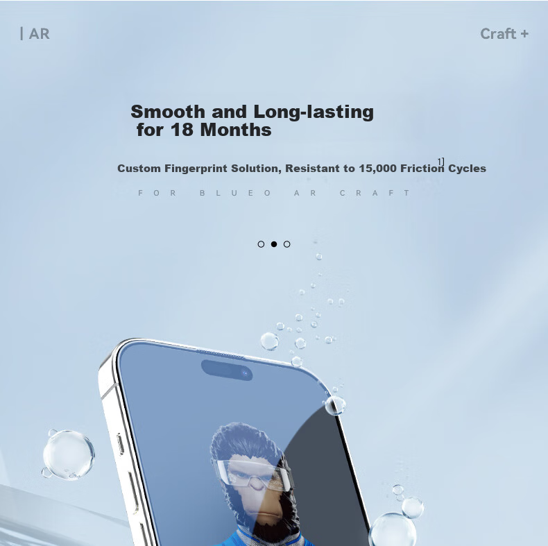 BLUEO [Zeiss T*AR-like Anti-Reflective Magnetic Sputtering] Tempered Glass Screen Protector for iPhone 14 Plus, iPhone 13 Pro Max, Drop-Resistant, Dust-Free, Easy Apply Protective Film 7