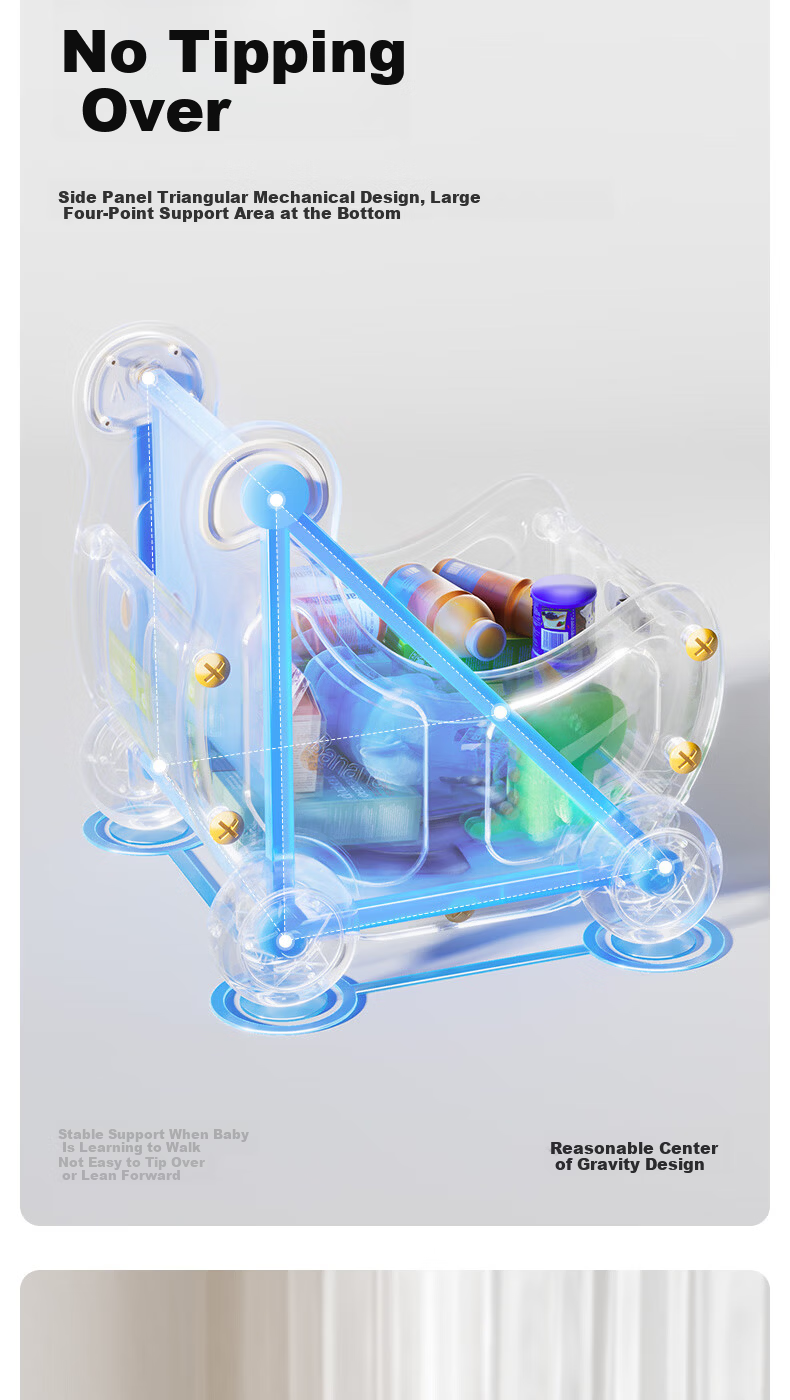 Yuchenle Baby Storage Walker Push Toy Multifunctional Walking Aid Infant First Birthday Gift 5