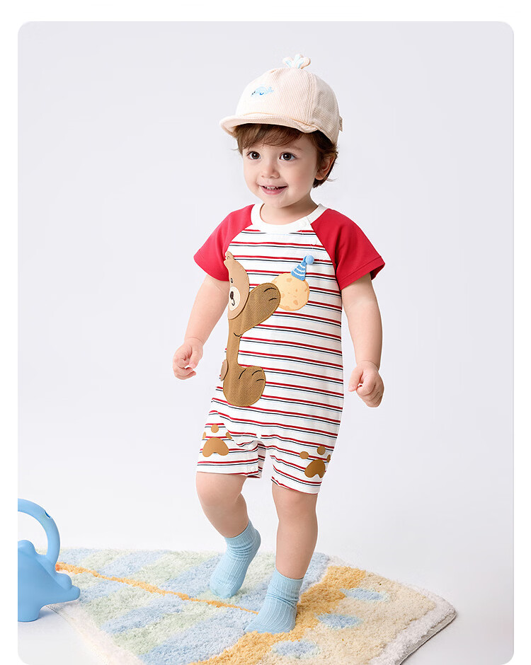 Balabala Baby Romper Infant Jumpsuit 2026 100% Cotton Cute Fashionable Adorable [Mall Same Style] 24