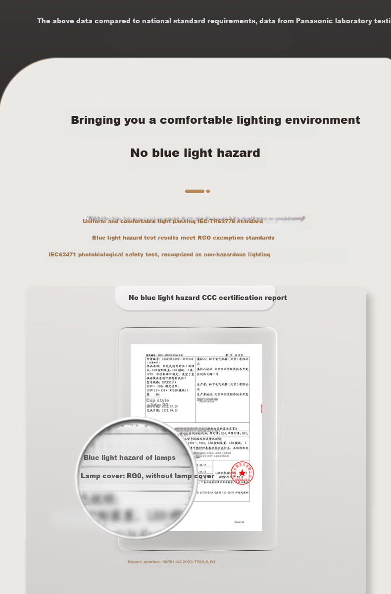 Panasonic Ceiling Light, 36W, Three-Color Temperature Adjustment, RA95 High Color Rendering Index, HHXN4037L Bedroom Light 9
