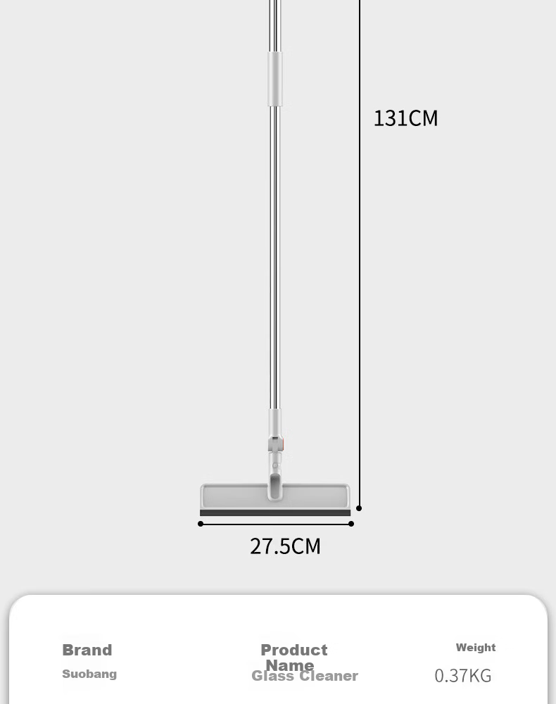 Sobon Glass Cleaning Tool Telescopic Multi-Purpose Scraper for High-Rise Balcony Glass Bathroom Mirror Window Triangle Cleaner 15