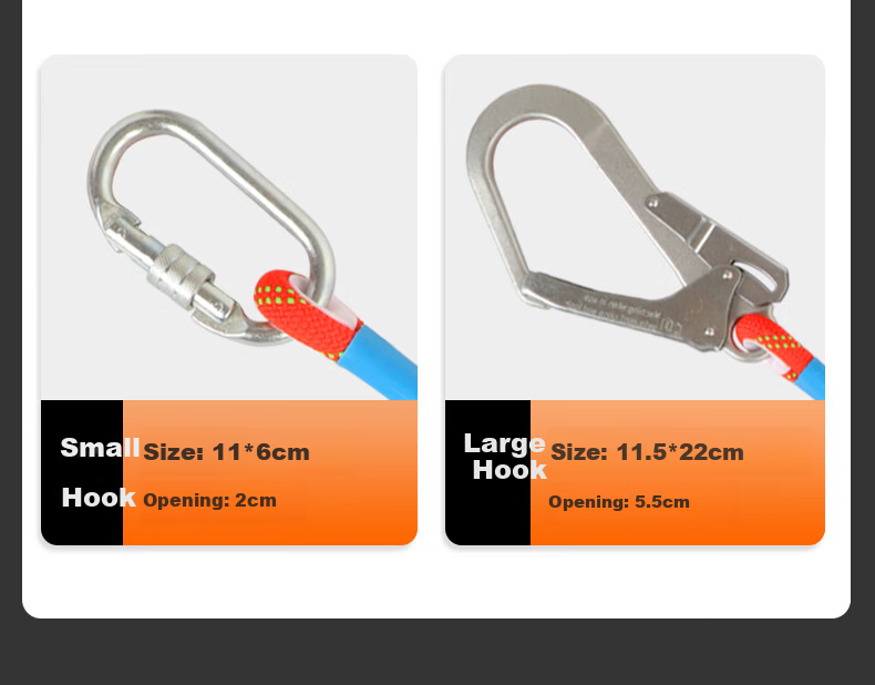 Gorm Five-Point Safety Harness National Standard Safety Rope Full-Body Double Hook TE Double Large Hook 1.8m for High-Altitude Work 18