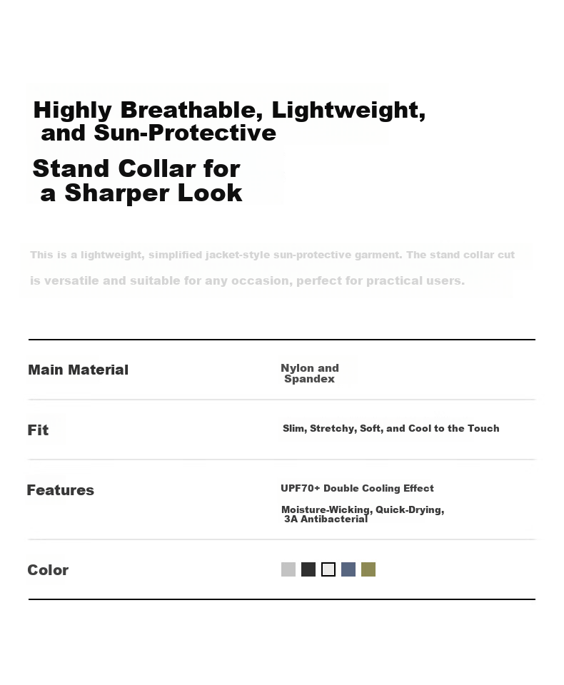 Bananain [Wang Yibo Edition] Liangpi 302UV Air Men's Breathable Stand Collar Jacket Sun Protection Sports Coat New 1