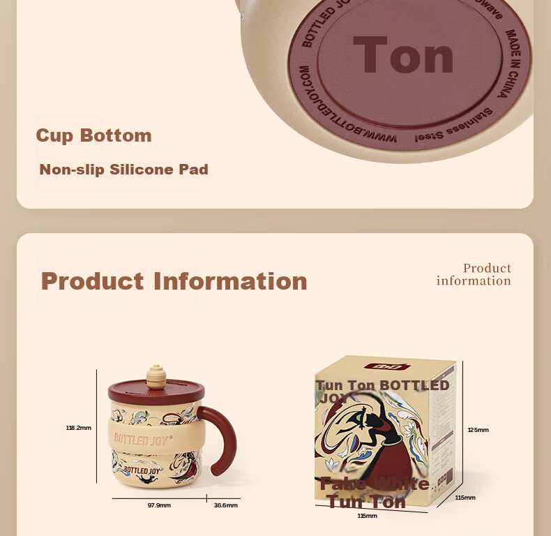 Dundun BOTTLED JOY Mug Office Coffee Cup Gift Insulated Cup Wang Yibo Student Water Bottle 18