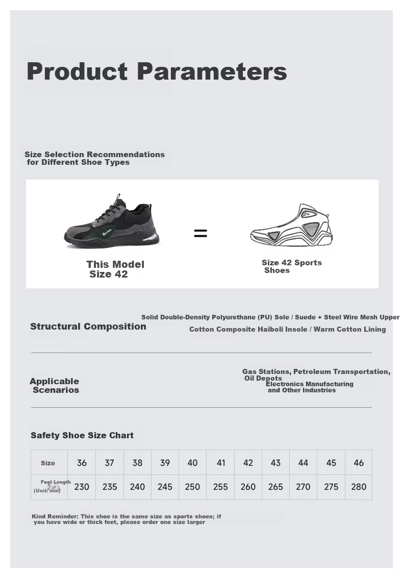 Jingtu Anti-Static Safety Work Shoes Unisex Steel Toe Anti-Smash Puncture-Resistant Ultra-Light Model 2095SA Size 41 13