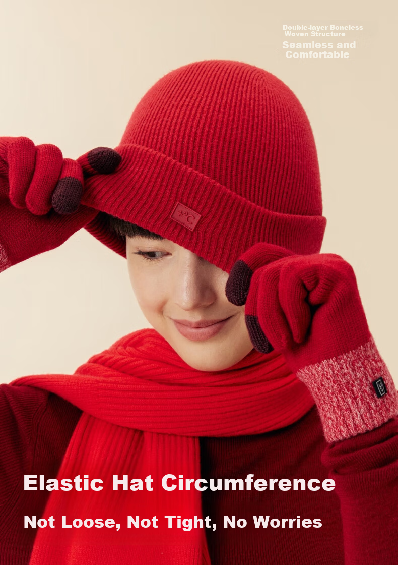 Bananain Red Project 501C Unisex Thermal Hat, Touchscreen Gloves, Neck Warmer, Scarf Autumn Winter Gift Box 9
