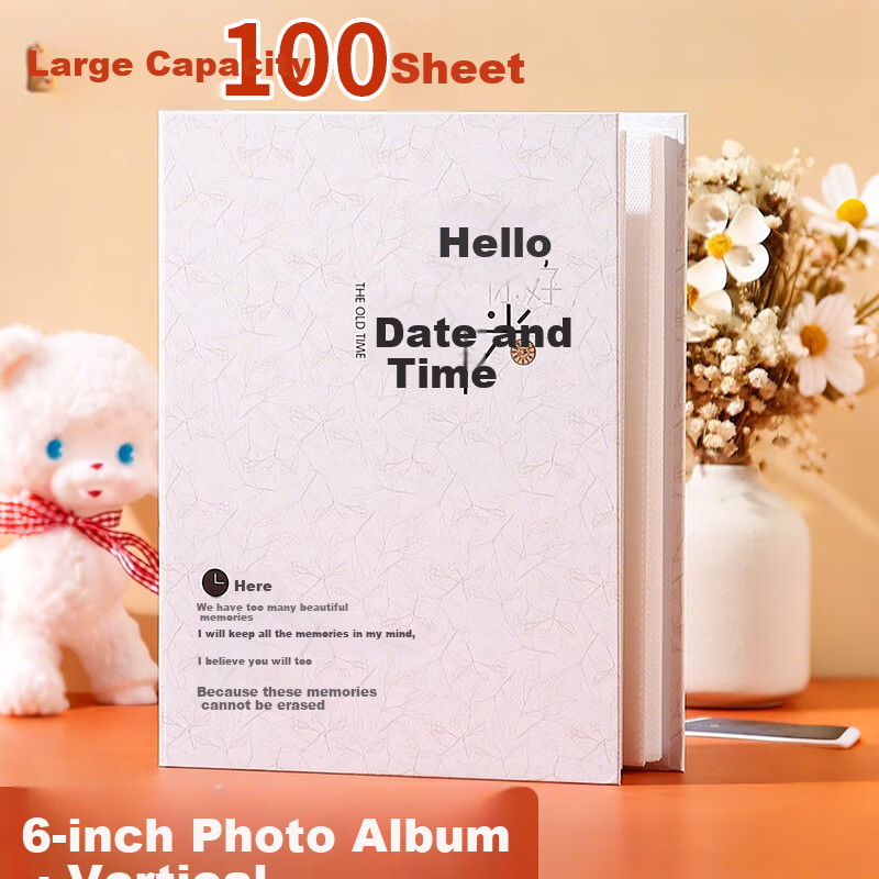 Mingyu Photo Album 6-Inch Commemorative Family Large Capacity Photo Book Insert Style Travel Photo Storage Baby Growth Record Manual 200 Horizontal Pages Starry Sky 1