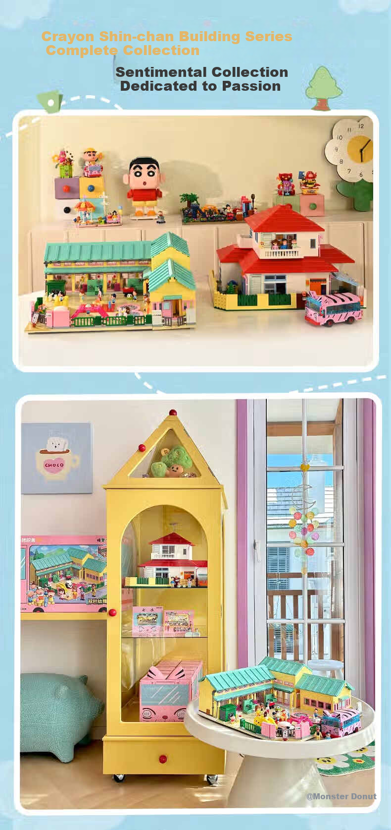 Keeppley Crayon Shin-chan Building Block Toy Model Girls Birthday Holiday Gift Shin-chan Futaba Kindergarten 7