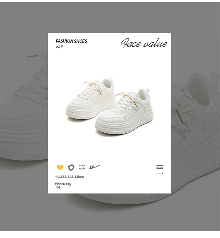 Global Back-to-School High-Style Beige Casual Sneakers for Women 2026 New Thick-Soled White Campus Student Trendy Shoes 4