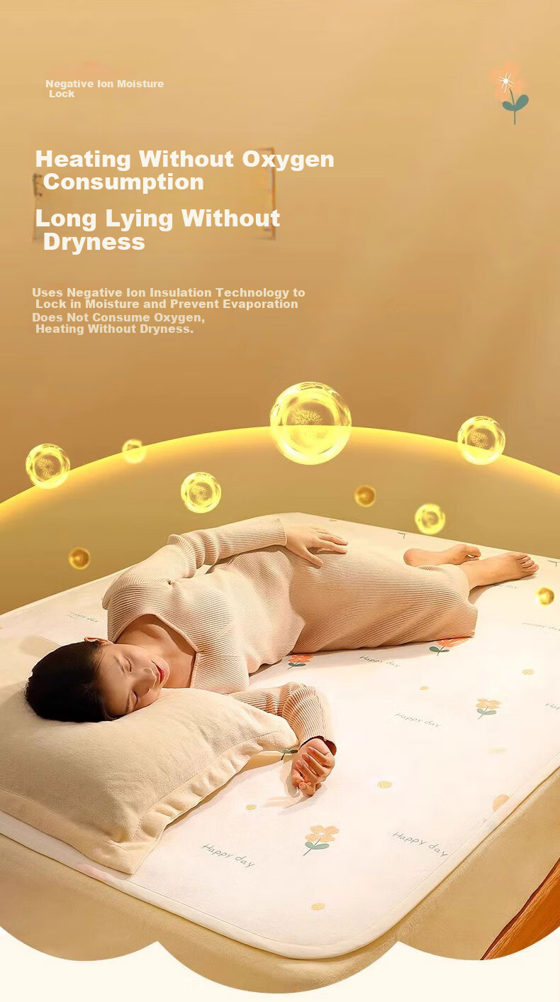 Zhunhang High-Temperature Power-Off Safety Electric Blanket 1.5x1.8m Dual Temperature Dual Control Zoned Electric Quilt for Two People 15
