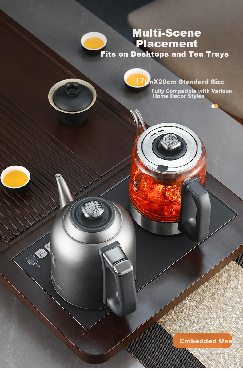 OUMETE Fully Automatic Water Supply Electric Kettle Embedded Tea Table Kettle Handle Water Supply Tea Brewing and Boiling Integrated Machine 316L Insulated Steaming Tea Brewing Kettle OMT-JS1930 12