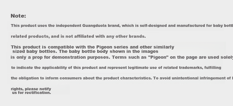 Guangduola Wide Mouth Direct Drinking Straw Nipple Baby Bottle Accessory Universal Weaning Drinking Spout (Compatible with Pigeon/Goodbaby, etc.) 16