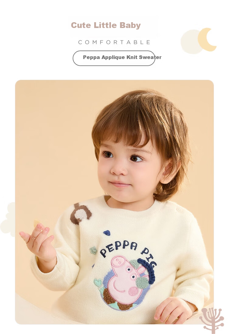 Balabala Baby Girls Winter Knitted Sweater Peppa Pig IP 200424103005 1