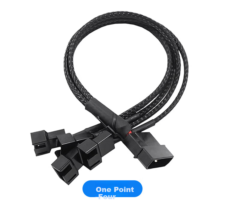LinkStone PC Case Fan Power Cable Large 4-Pin to Small 4-Pin Desktop Computer Fan Splitter Hub IDE Large 4-Pin to Small 3-Pin Adapter Cable 27cm 10