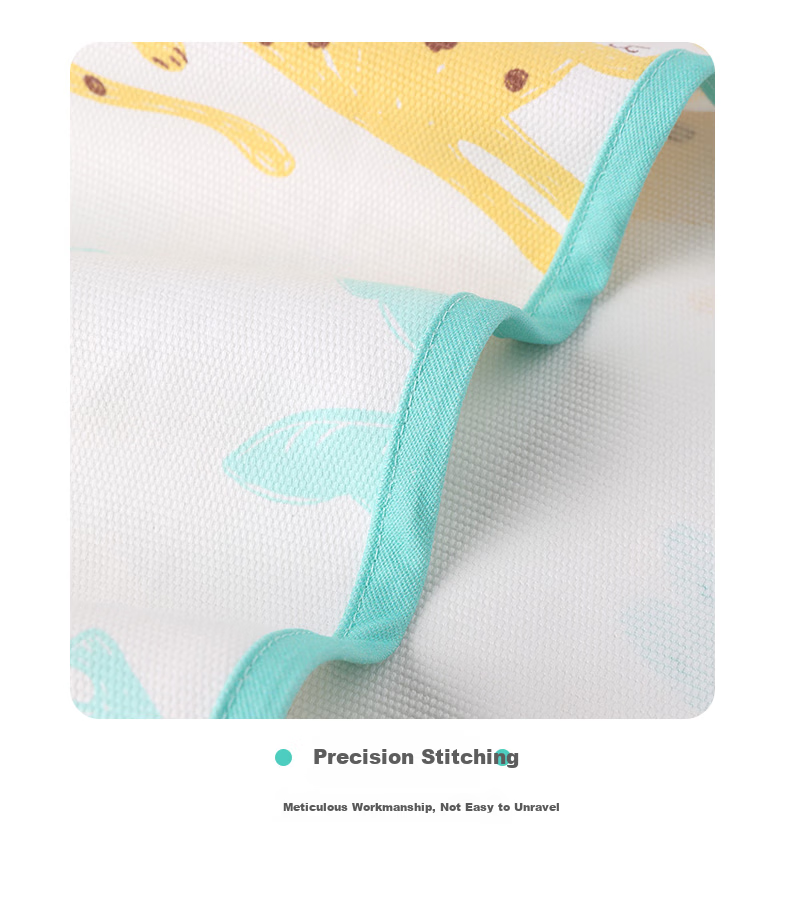 PurCotton Baby Printed Antibacterial Cooling Mat Summer Breathable Sweat-Absorbent Cotton Children's Mattress 65×120cm Starry Sea Dream 11