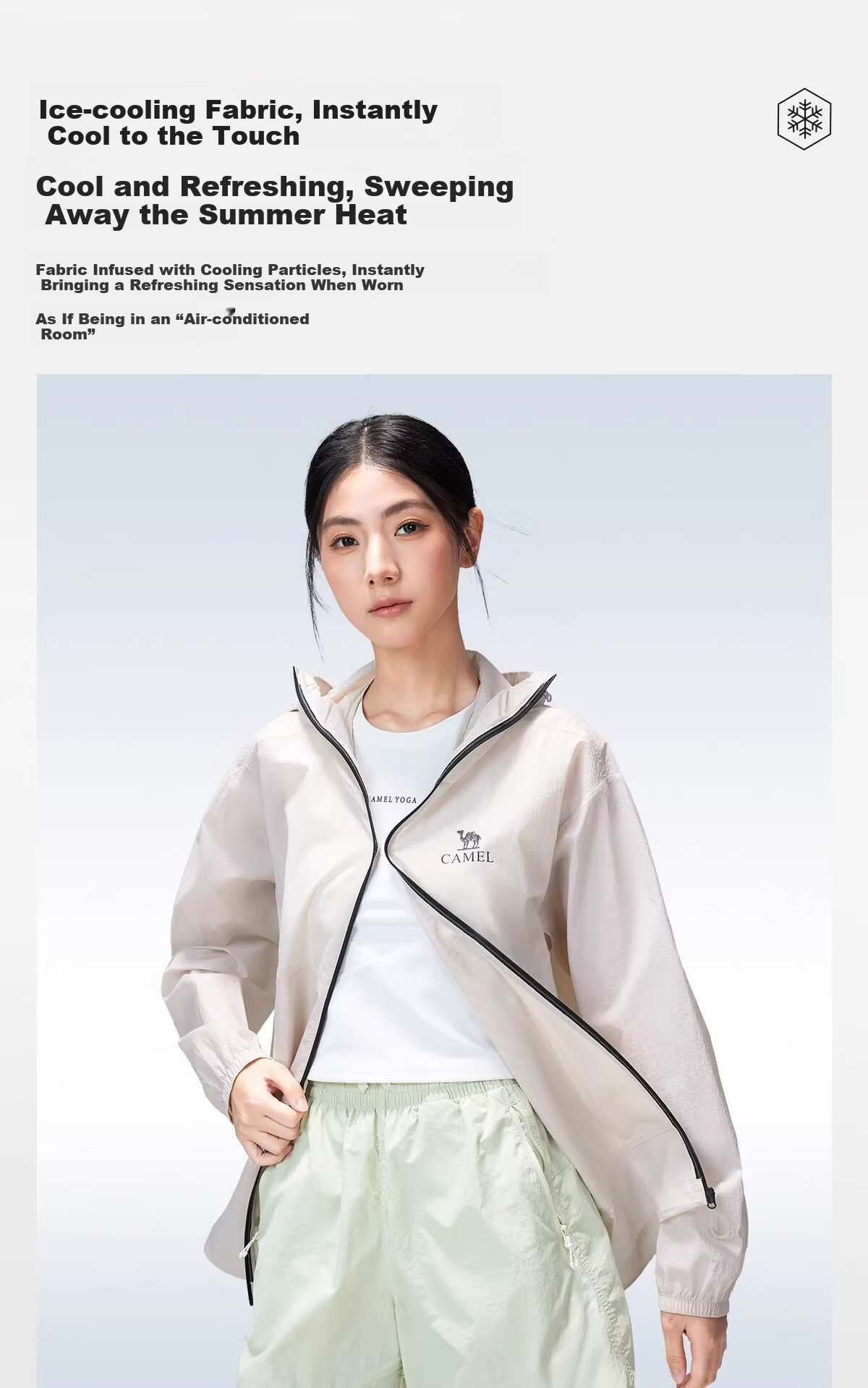 CAMEL [Wang Junkai Edition] Outdoor Sun Protection Jacket 2026 Spring Summer UV Protection Unisex Coat G028 5