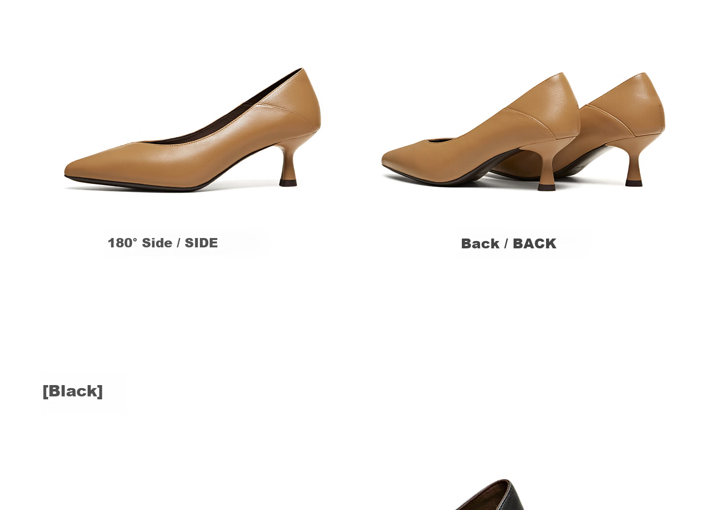 TATA Cat Heel Women's Mid Heel Pointed Toe Pumps 26 Off-White Size 37 20