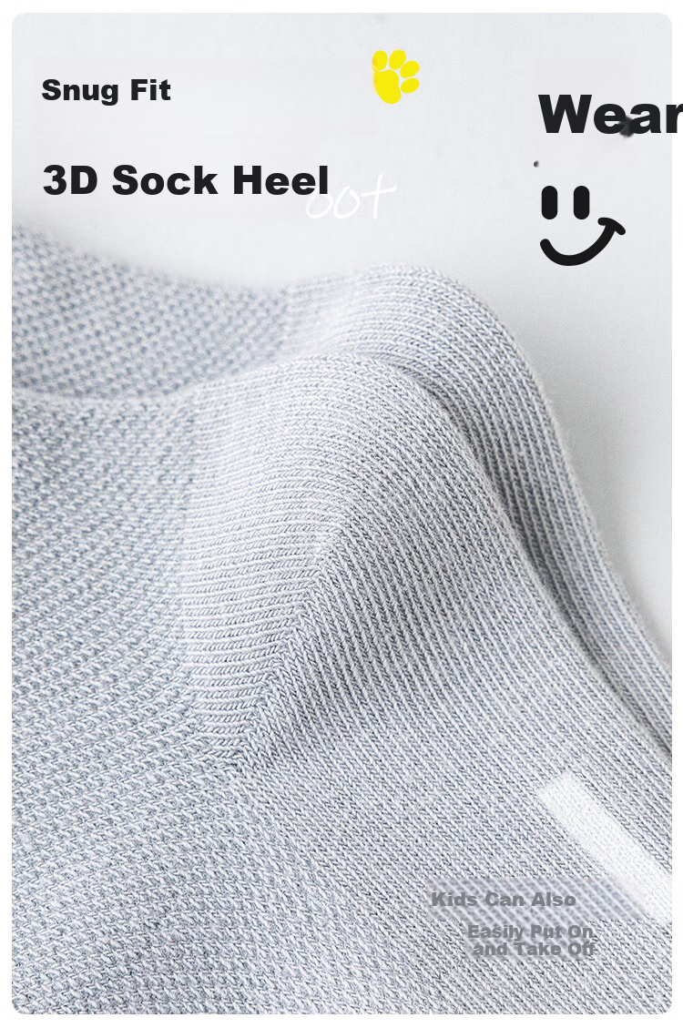 Little Pig Banner [Mesh Thin] Summer Skin-friendly Soft High Elasticity Xinjiang Long-staple Cotton High Elastic Seamless Odor-resistant Cotton Socks for Older Children 4